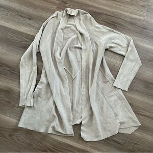 CHRISTINA Open Front Beige Cardigan Women Sz Large